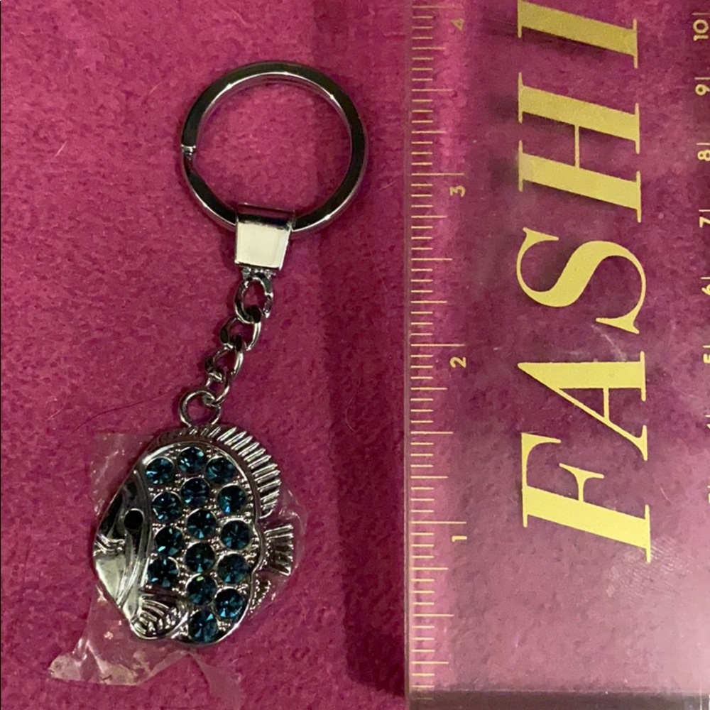 Swarovski Crystal Fish Keychain
